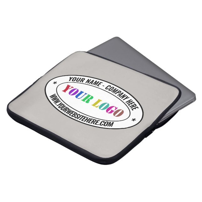 Custom Logo Name Website Promotional Personalised  Laptop Sleeve (Front Top)