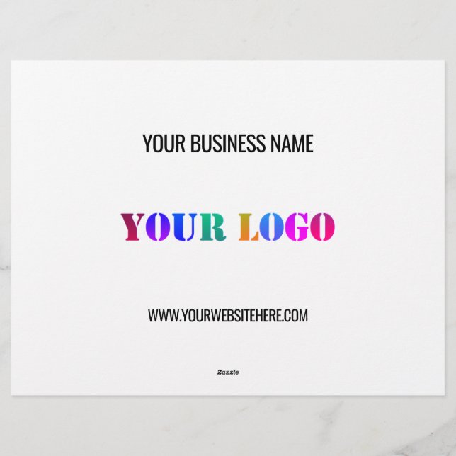 Custom Logo Name Website Promotional Personalised  Letterhead (Back)