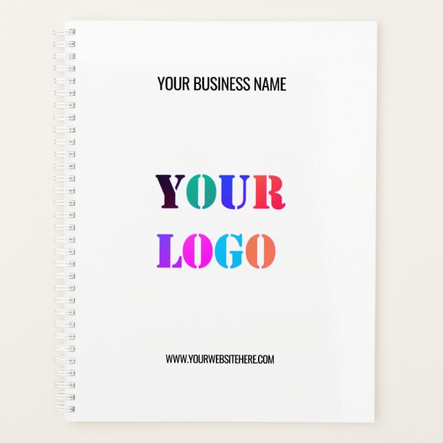 Custom Logo Name Website Promotional Personalised  Planner (Front)