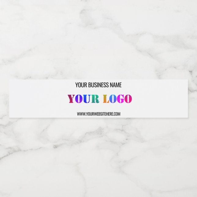 Custom Logo Name Website Promotional Personalised Water Bottle Label (Single Label)