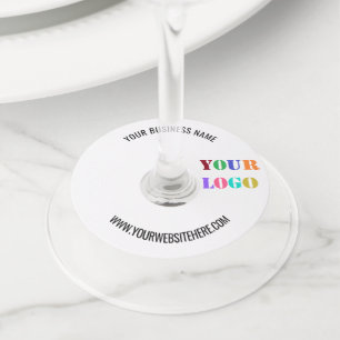 Custom Logo Name Website Promotional Personalised Wine Glass Tag
