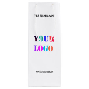 Custom Logo Name Website Promotional Wine Gift Bag