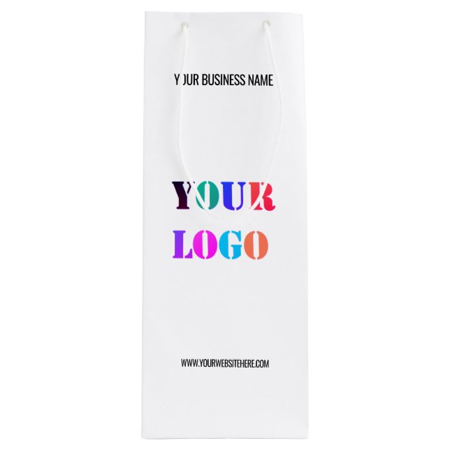 Custom Logo Name Website Promotional Wine Gift Bag (Front)