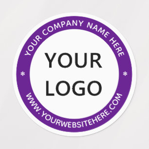 Custom Logo Name Website Text Labels - Your Colour