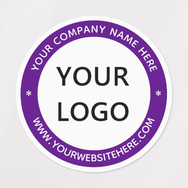 Custom Logo Name Website Text Labels Your Colours (Design 1)