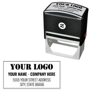 Custom Logo Name Your Address Self-inking Stamp