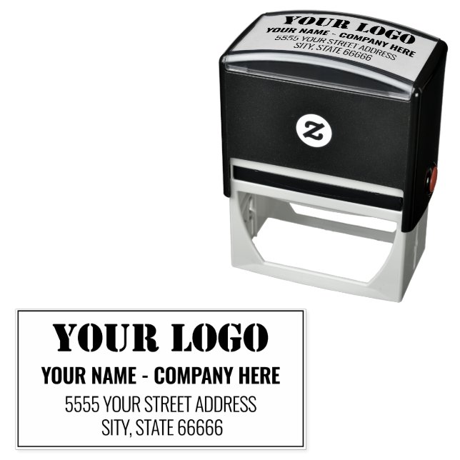 Custom Logo Name Your Address Self-inking Stamp (In Situ)