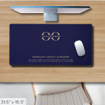 Custom Logo Navy Blue Desk Mat<br><div class="desc">Elevate your workspace and build your brand recognition with our Custom Logo Navy Blue Desk Mat. This sleek and functional desk mat features a template logo and classic typography in a clean and professional design. It's perfect for adding a touch of sophistication to your desk while ensuring precise mouse control....</div>