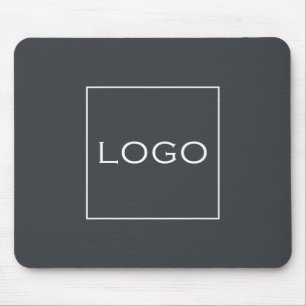 Custom Logo Neutral Charcoal Grey Computer Desk Mouse Mat