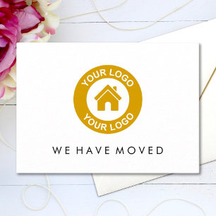 Custom Logo New Address Moving Announcement Card