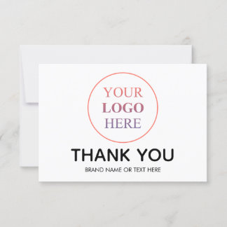 Custom Logo – No Minimum Order Thank You Card