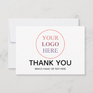 Custom Logo – No Minimum Order Thank You Card
