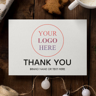 Custom Logo – No Minimum Order Thank You Holiday Card