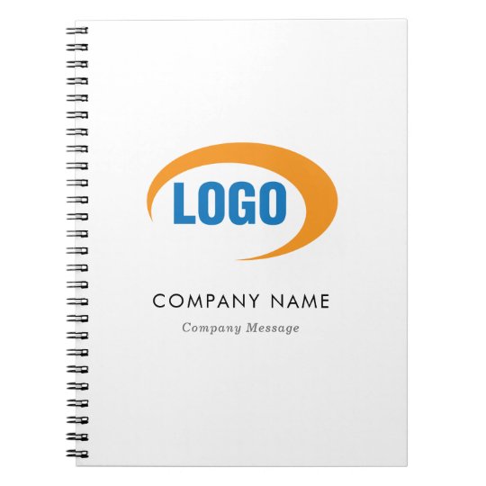 Custom Logo Notebook Zazzle.co.uk