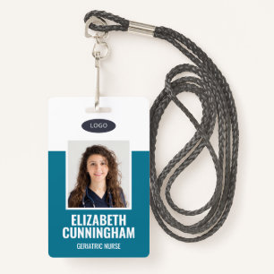 Custom Logo Nurse Doctor Name Barcode ID Badge