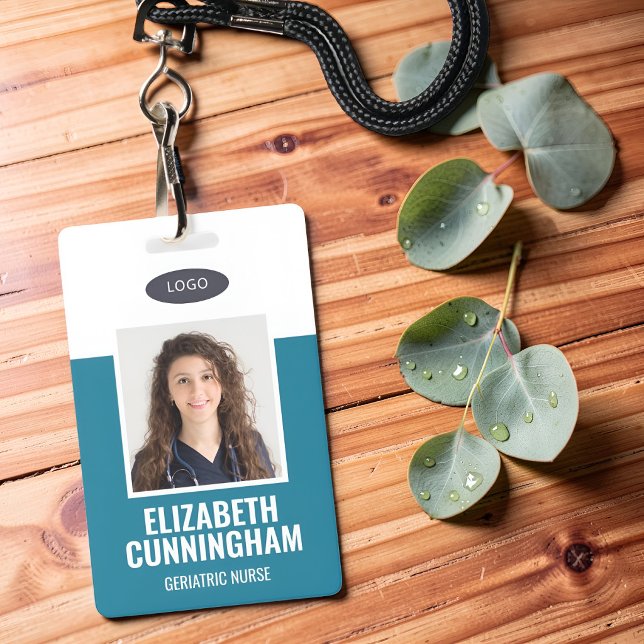 Custom Logo Nurse Doctor Name Barcode ID Badge (Creator Uploaded)