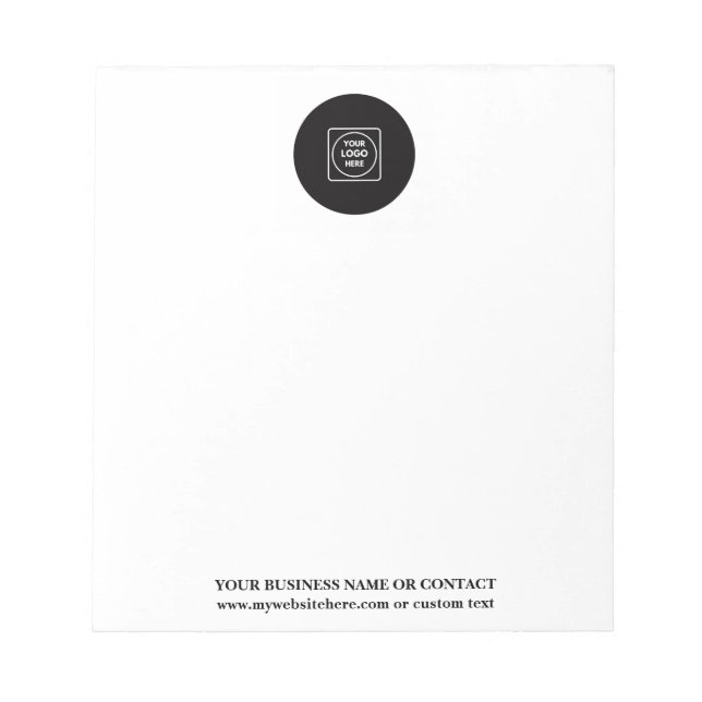 Custom Logo Office Branding Memo Pad notepad (Front)