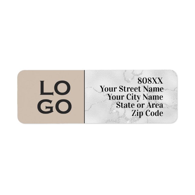 Custom Logo on Beige & Marble (Front)