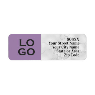 Custom Logo on Lavender Purple & Marble