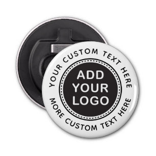 Custom logo or graphic with personalised text bottle opener