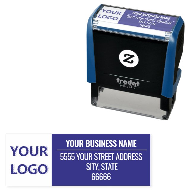 Custom Logo or Photo Address Colour Stamp Template (In Situ)