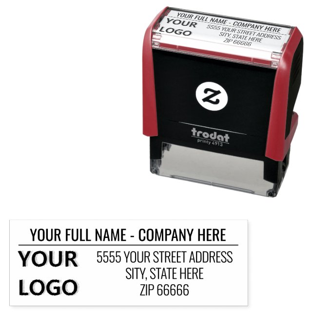 Custom Logo or Photo Address Stamp Example (In Situ)