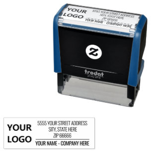 Custom Logo or Photo Address Stamp Template