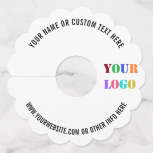 Custom Logo or Photo and Text Wine Glass Tag