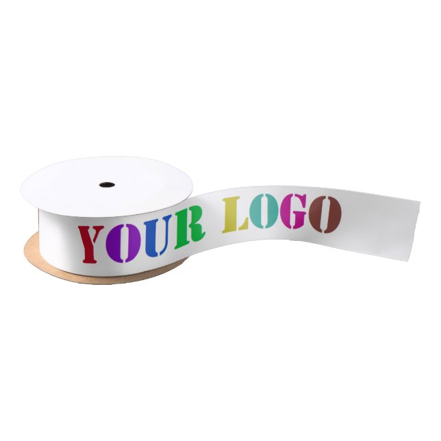 Custom Logo or Photo Business Ribbon Satin Ribbon (Spool)