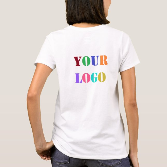 Custom Logo or Photo Business T-Shirt Template (Back)