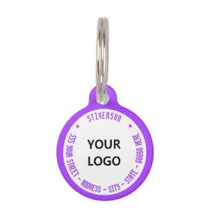 Custom Logo or Photo Name Contact Info Pet ID Tag