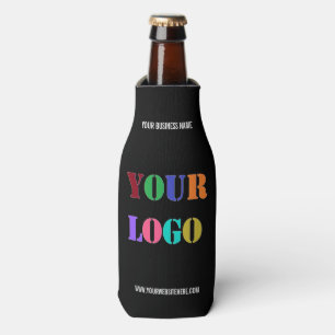 Custom Logo or Photo Text Bottle Cooler Your Colou