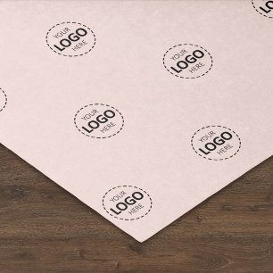 Custom Logo Pattern Blush Pink Promotional Tissue Paper