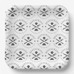  Custom Logo Pattern Food Trucks Street Vendors  Paper Plate