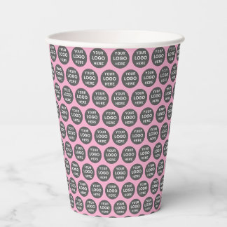 Custom Logo Pattern Personalised Business Branding Paper Cups