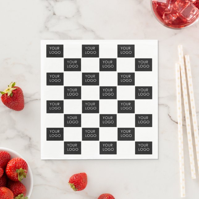 Custom Logo Pattern Professional Company Business  Napkin (Insitu)