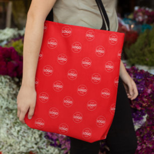 Custom Logo Pattern Red Promotional Tote Bag