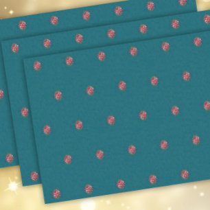 Custom Logo Pattern Teal Promotional  Tissue Paper