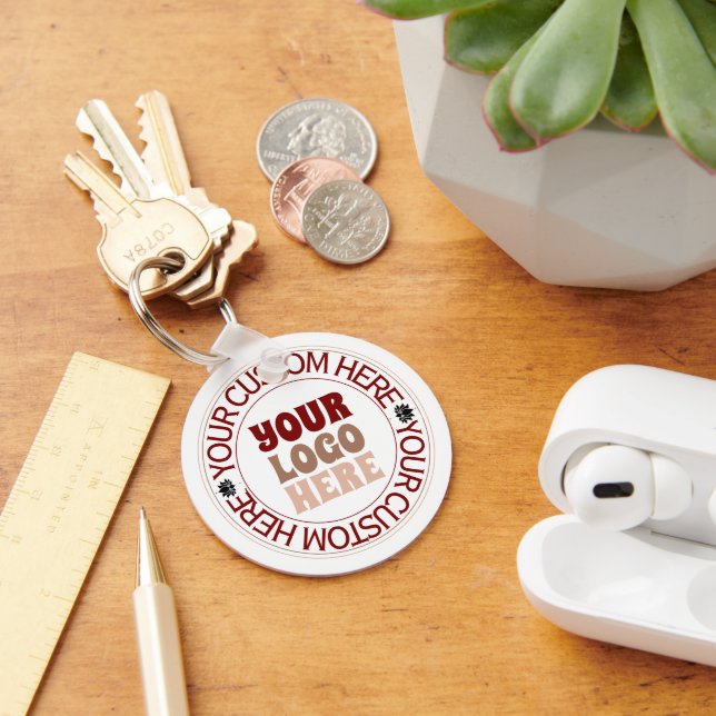 Custom Logo Personalised Business Elegante Trends  Key Ring (Desk)
