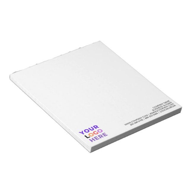 (Custom Logo) Personalised Promotional Company  Notepad (Angled)