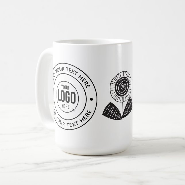 Custom Logo & Personalised Text Mug – Perfect Gift (Front Left)