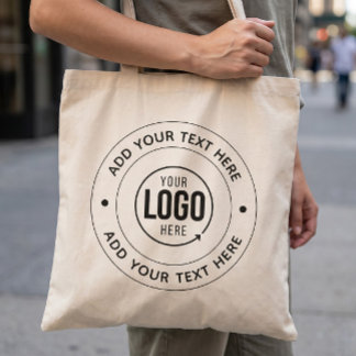 Custom Logo & Personalised Text Tote Bag – Stylish