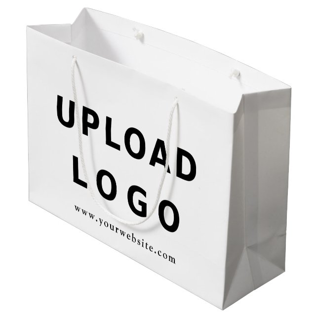 Custom Logo Personalized Business Modern Large Gift Bag (Back Angled)