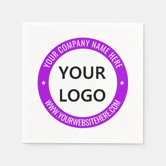 Custom Logo Photo Colours Your Promorional Napkins (Front)