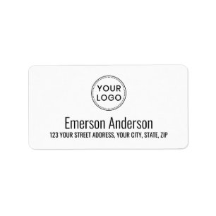 Custom logo photo graphic template return address label