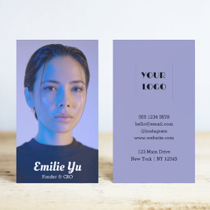 Custom Logo & Photo Influencer Modelling Purple 
