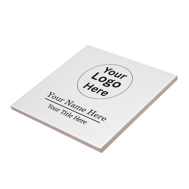 Custom Logo Photo Name Simple  Minimal  Tile (Side)