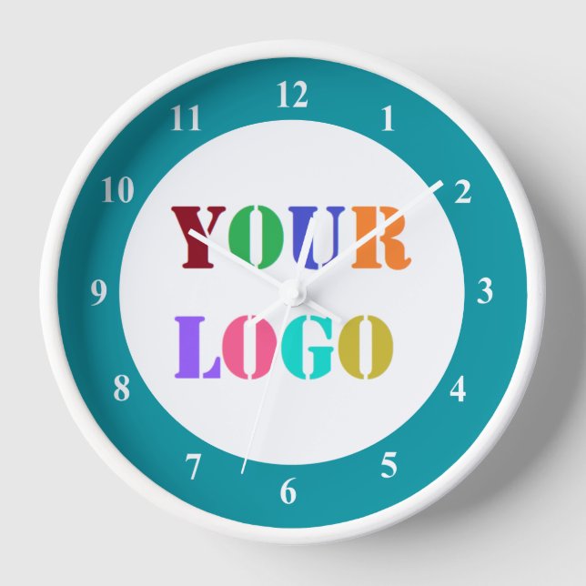 Custom Logo Photo Promotional Business Wall Clock (Front)