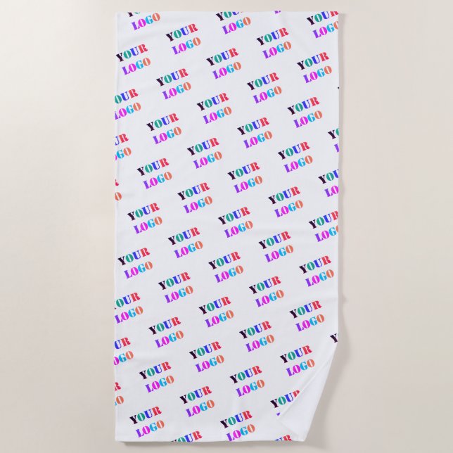 Custom Logo Photo Promotional Personalised Modern  Beach Towel (Front)