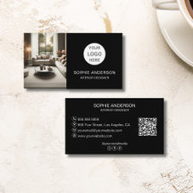 Custom Logo Photo QR Social Media Black
